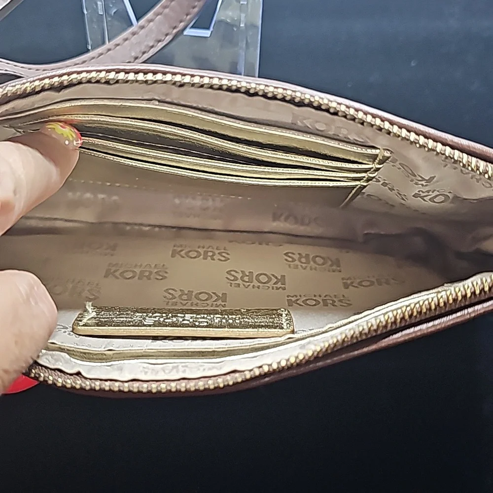 Michael Kors Brown Logo wristlet